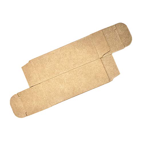 Rectangle Kraft Paper Essential Oil Bottle Boxes Personal Care Lip Care Lip Balms Treatments Packaging Lipgloss Holder Case Makeup Storage Beauty Container (50, 1.1x1.1x2.75 inch)