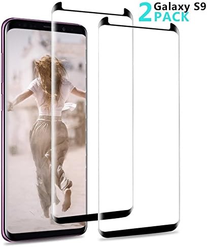 Juzihao Samsung Galaxy S9 Screen Protector [2 Pack] Galaxy S9 Tempered Glass 3D Curved Full Coverage HD Ultra Clear 9H Hardness Film [Case Friendly] for Samsung Galaxy S9(5.8") 2018 released