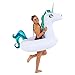 Sundaze Floats Giant 6 Foot Inflatable Tropical Unicorn Pool Ring Tube Float - Fun Kids Swim Party Toy - Summer Lounge Raft