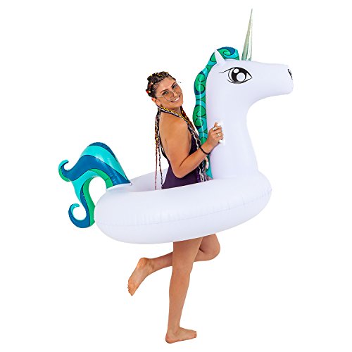Sundaze Floats Giant Foot Inflatable Tropical Unicorn Pool Ring