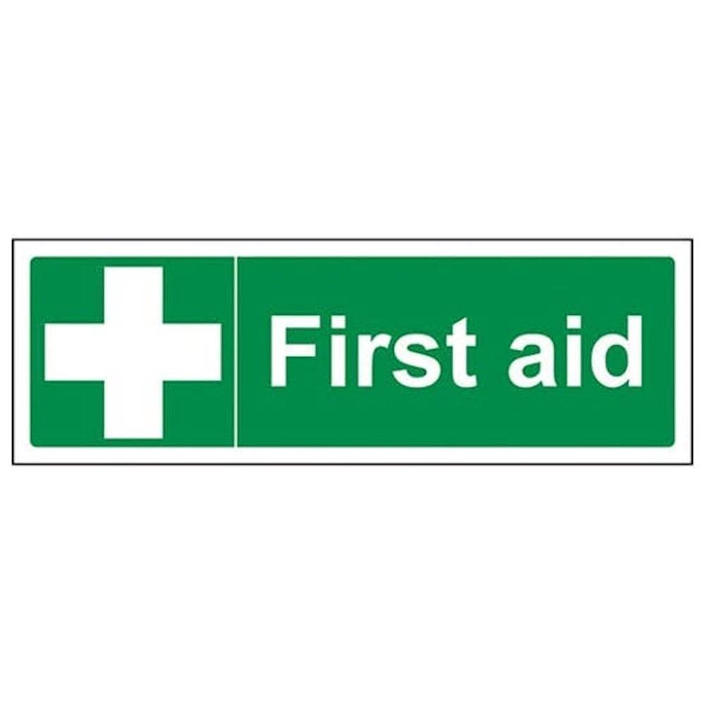 V Safety Eco Friendly First Aid General - First Aid - 300 x 100 mm Safety Sign
