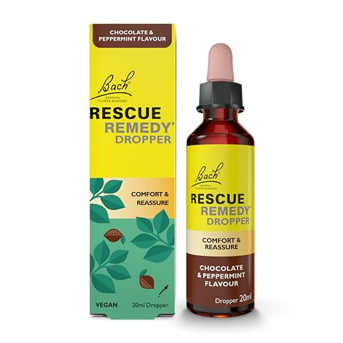 Rescue Chocolate & Peppermint Dropper | Daily Support for Stressful Moments | Bach™ Original Flower Essences | Easy-to-Use 20ml Dropper