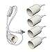 KINGSO 4 Pack Pendant Light Socket E26 E27 Light Socket with On/Off Switch for DIY Grow Plant Light, Hanging Light Socket with 70.87 inch to 2-Prong US AC Power Cord Adapter