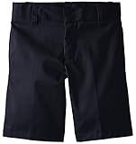 French Toast Boys' Big Boys' Basic Flat-Front Short with Adjustable Waist, Navy, 16
