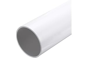 MECCANIXITY 4.33 Inch PVC Rigid Tube Round Pipe 101.6mm ID 110mm OD 12" High Impact for Water Pipe, Aquarium, Fish Tank, Greenhouse Garden, White