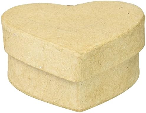 Craft Ped Paper CPL1010943 Mache Box Bitty Heart Kraft, 6 Piece