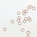 10 Grams (Approx. 300 Pieces) - 23 Gauge 16K Rose Gold Plated Dainty O Shaped Jump Rings Twist and Lock Jump Rings Open Jump Rings - 10GJOD (Rose Gold)