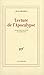 Lecture de l'Apocalypse (French Edition) by 