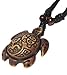 Turtle Necklace Pendant Sea Turtle Necklace Jewelry Turtle Necklace -Turtle Necklace with Coqui Taino and Taino Sun -Sea Turtle Necklace-Turtle Pendant Adjustable Rope