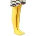 HDE Girl's Stockings Microfiber Opaque Footed Kids Tights (Yellow, Medium)