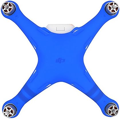 Ugrace Elastic Silicone Dustproof Body Cover Soft Thick Shell Protector Water Splash Case for DJI Phantom 3 Standard, Advance and Professional Blue