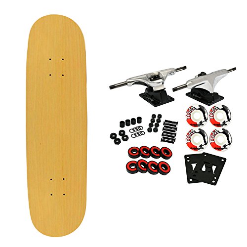 Moose Complete Skateboard NATURAL 8.5" Silver/White