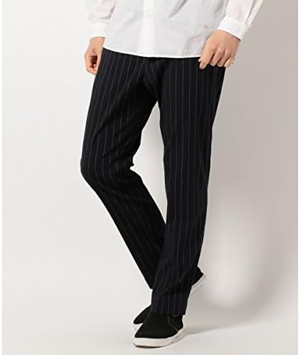 Amazon シェアパーク メンズ Share Park Mens ストレッチリネン ストライプパンツ ネイビー系1 0 ロングパンツ 通販