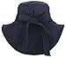 Womens Foldable Flap Cover UPF 50+ UV Protective Wide Brim Bucket Sun Hat w/Bow