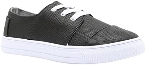 Casual Lace Up Sneaker Snake Leatherette Upper Round Toe Reptilian style Women Shoes