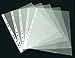 AUCH 100 Sheets Clear Non Glare Loose Leaf A4 Paper File Letter Sheet Protectors, 11 Hole Fits for 2, 3, 4, and 11 Ring Binders (0.03mm)