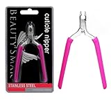 Beauty Smart Stainless Cuticle Nail Clippers (Pink)