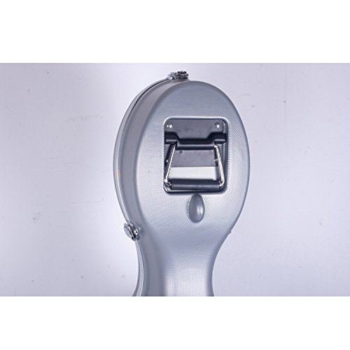 Crossrock CRA860CEFSL ABS Molded Cello Case with Wheels in Silver- For Both 4/4 Size and 3/4 Size