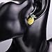 Lux Accessories Fruit Cocktail Pave Pineapple Stud Earrings