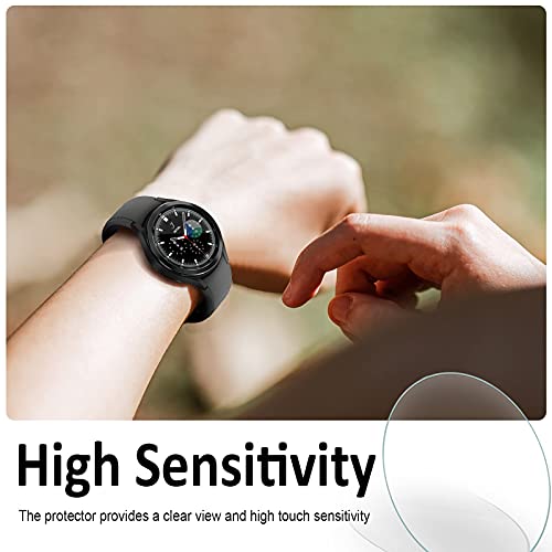 SPGUARD Galaxy Watch 4 46mm Screen Protector, 3 Pack Tempered Glass