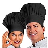 Chef Hat, 2PCS Adult Premium Adjustable Elastic