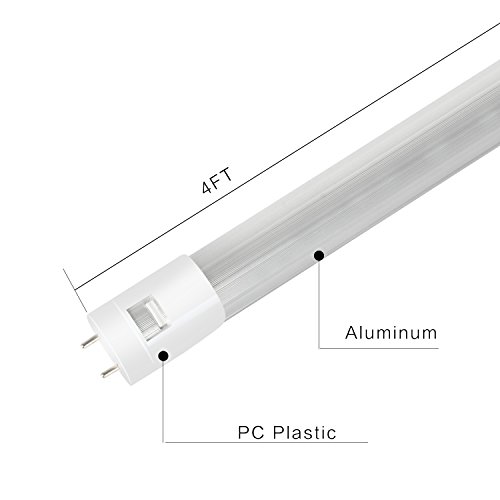DIKAIDA 2 Pack T8 Led Light Tube, 4FT, 18W(32W Replacement), 2000Lm, 6500K Super Bright Fluorescent Replacement Lamp with White Cover, Dual-End & Single-End Powered, Works with/Without Ballast - Thumbnail 2