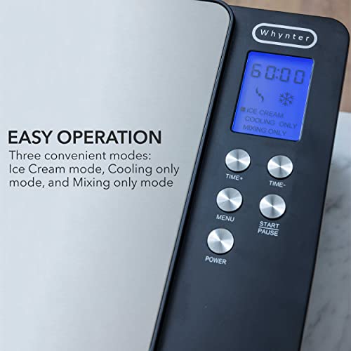 Whynter ICM200LS Automatic Ice Cream Maker 2.1 Quart Capacity with