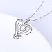 925 Sterling Silver Infinity Faith Hope Love Heart Pendant Necklace for Women