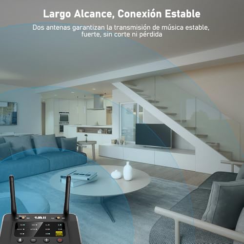 1Mii B03Pro Receptor Bluetooth HiFi, Transmisor Bluetooth 5.3 TV Adaptador Audio con Audiophile ESS DAC & aptX HD / Baja Latencia, Largo Alcance, Salida Entrada Óptica RCA AUX 3.5mm para Estéreo