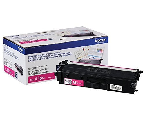 Brother TN436BK, TN436C, TN436Y, TN436M 4-Color Super High Yield Toner Cartridge Set