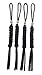 YHAN Paracord Square Weave Knife Lanyard with Skull Alloy Bead-4 Pack (Black) By CandyHan