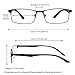 ALWAYSUV Blue Light Blocking Reading Glasses Reduce Eye Strain Headache Better Sleep for Men/Women Half Frame Clear Lens 1.25
