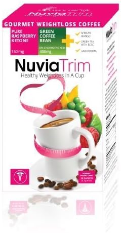Nuvia Trim - Gourmet Instant Coffee for Weight Loss, with Garcinia Cambogia, Raspberry Ketones and Green Coffee Bean Extract, Vegan, No Sugar or Dairy, Great for Iced Coffee. by Nuvia