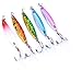 Aorace 5pcs/lot 7.7cm 28g Fishing Metal Lure Lead Fish Hook with Feather Crankbaits Bass