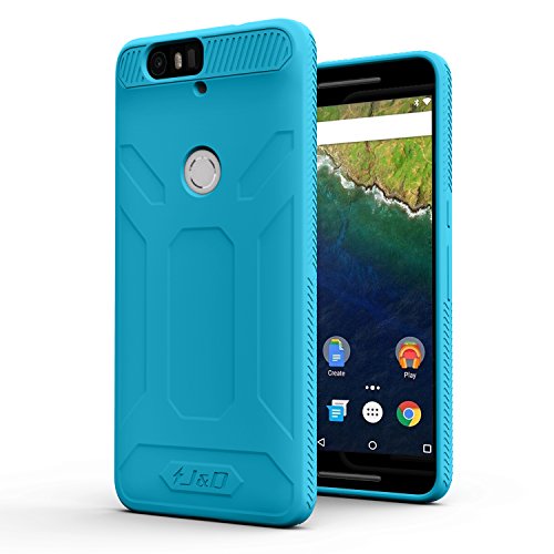 J&D Slim TPU Shock Resistant Jelly Case for Nexus 6P - Blue