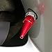 Senzeal 5X Spike Style Polished Aluminium Tyre Valve Caps for Car Bike Truck Red