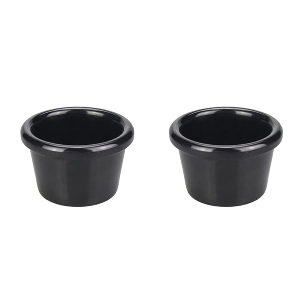 Buy DOITOOL 2pcs Melamine Dipping Bowl Black Sauce Cup Reusable Small Sauce Container Sushi