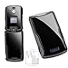 Motorola Moto Razr V3 V3C Crystal Hard Plastic Cell Phone Case - Black