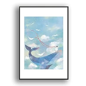 Framed Canvas Wall Art for Living Room, Bedroom Whale Canvas Prints for Modern Home Decoration Ready to Hang - 16"x24" inches