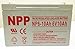 NPP NP6-10Ah F1, 6V 10Ah Battery, Rechargeable Sealed Lead Acid 6V 10Ah Battery Scooter Replaces Enduring 6FM10, NP10-6, KMG-10-6 (F1 Terminal)