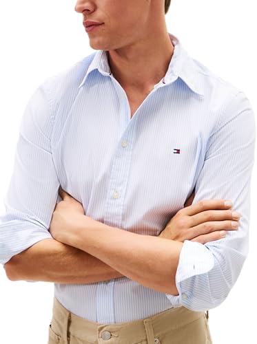 Camisa Hombre Classic Shirt con Rayas, Azul (Sweet Blue/Stripe), M
