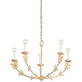 Troy Lighting Florian - 5 Light Chandelier in Whimsical Style-17.25 Inches Tall and 28 Inches Wide-Gold Finish -Traditional I