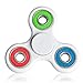 Tri Fidget Hand Spinner Toy Stress Reducer ABS Frame Si3N4 Ceramic Bearing Good For ADD, ADHD, Anxiety and Autism Adult Children - Spins Last For 3 Mins (White & Red & Green & Blue)