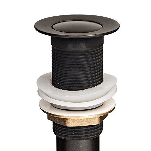 Oil Rubbed Bronze Bathroom Faucet Vessel Sink Pop Up Drain Stopper without Overflow 1 1/2