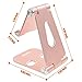 Smartphone Stand,HOTOR Aluminum Foldable Mobile Phone Stand,Holder,Dock,for All Android Smartphone and iPhone, iPad, Samsung,Table(Rose Gold)
