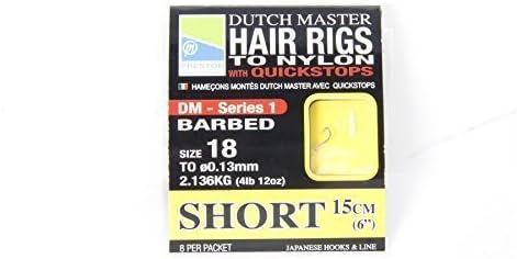 Preston 6" Dutch Master Hair Rigs With Quick Stops Style Value 10 (3.35kg/0.19mm)