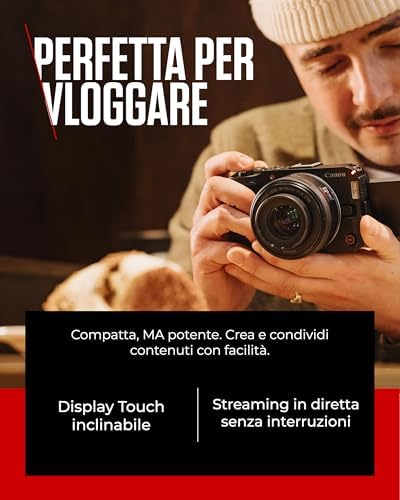 EOS R50 V videocamera digitale mirrorless vlog 24,2MP + RF-S 14-30mm