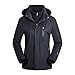 Kauneus  Women and Mens Ski Jacket 3-in-1 Waterproof Windproof Warm Winter Shell with Detachable Hood and Fleece Linerthumb 2