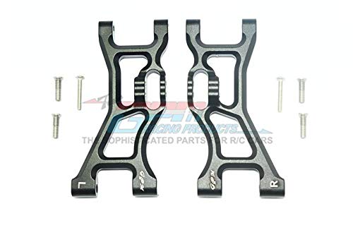 GPM Losi 1/10 Rock Rey 4WD Rock Racer (LOS03009) Upgrade Parts Aluminum Front Lower Suspension Arm - 1Pr Set Black