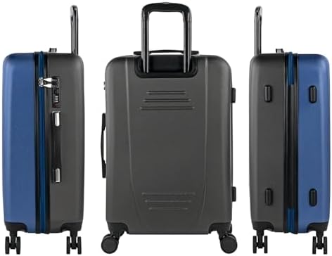 - Valise Grande Taille 23Kg Rigide Spacieuse XL pour Soute Avion Ultra Résistante avec Cadenas à Combinaison Idéale pour Voyages Longs Et Moyens Séjours., Bleu Marine-Anthracite